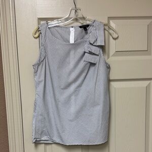 Banana Republic striped sleeveless bow top